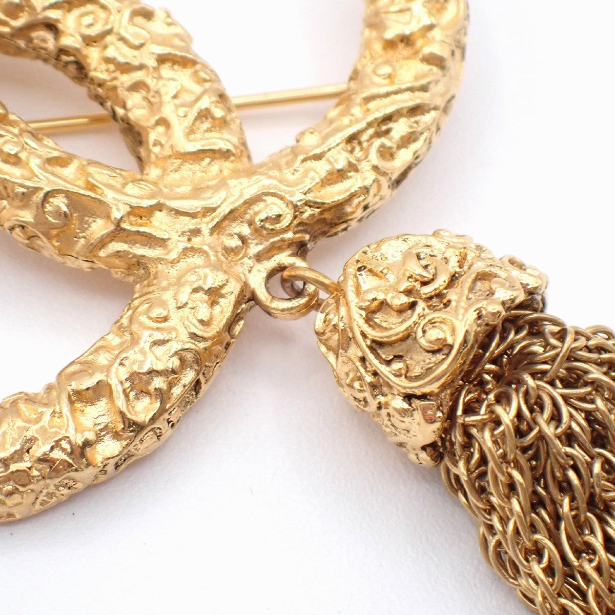 CHANEL CC Logo Pin Brooch 95A Gold GHW France Accessory Vintage 42RL744