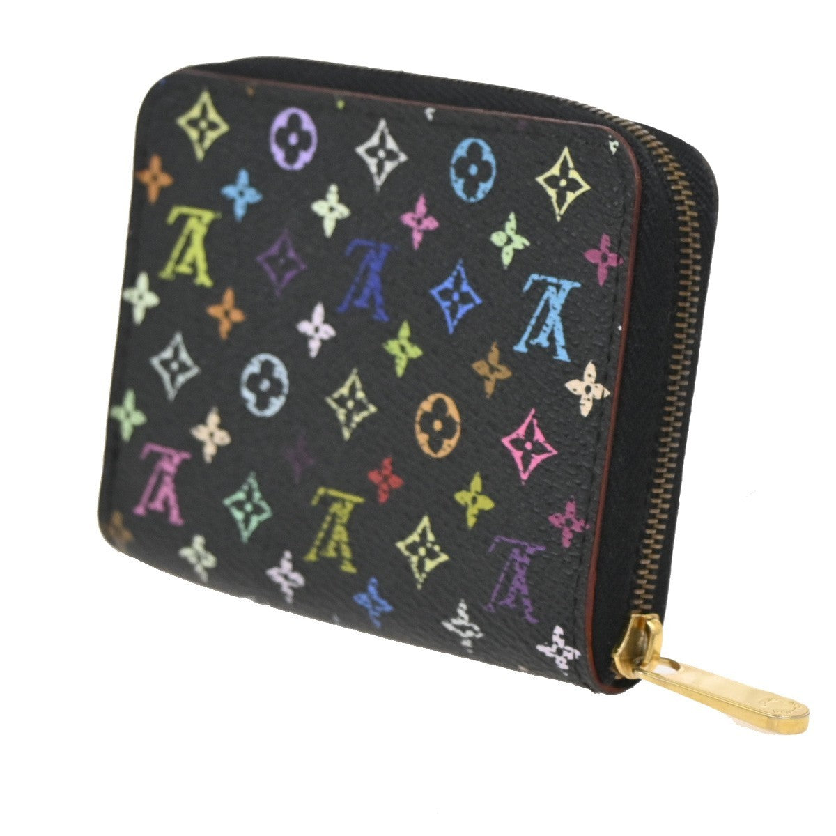 LOUIS VUITTON Zippy Coin Purse Monogram Multi Leather Black GHW M66549 32DA108