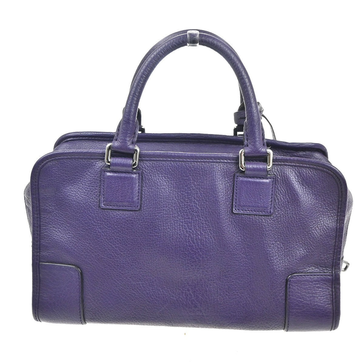 LOEWE Anagram logo Amazona 28 handbag suede Leather Purple Spain SHW 50RL795