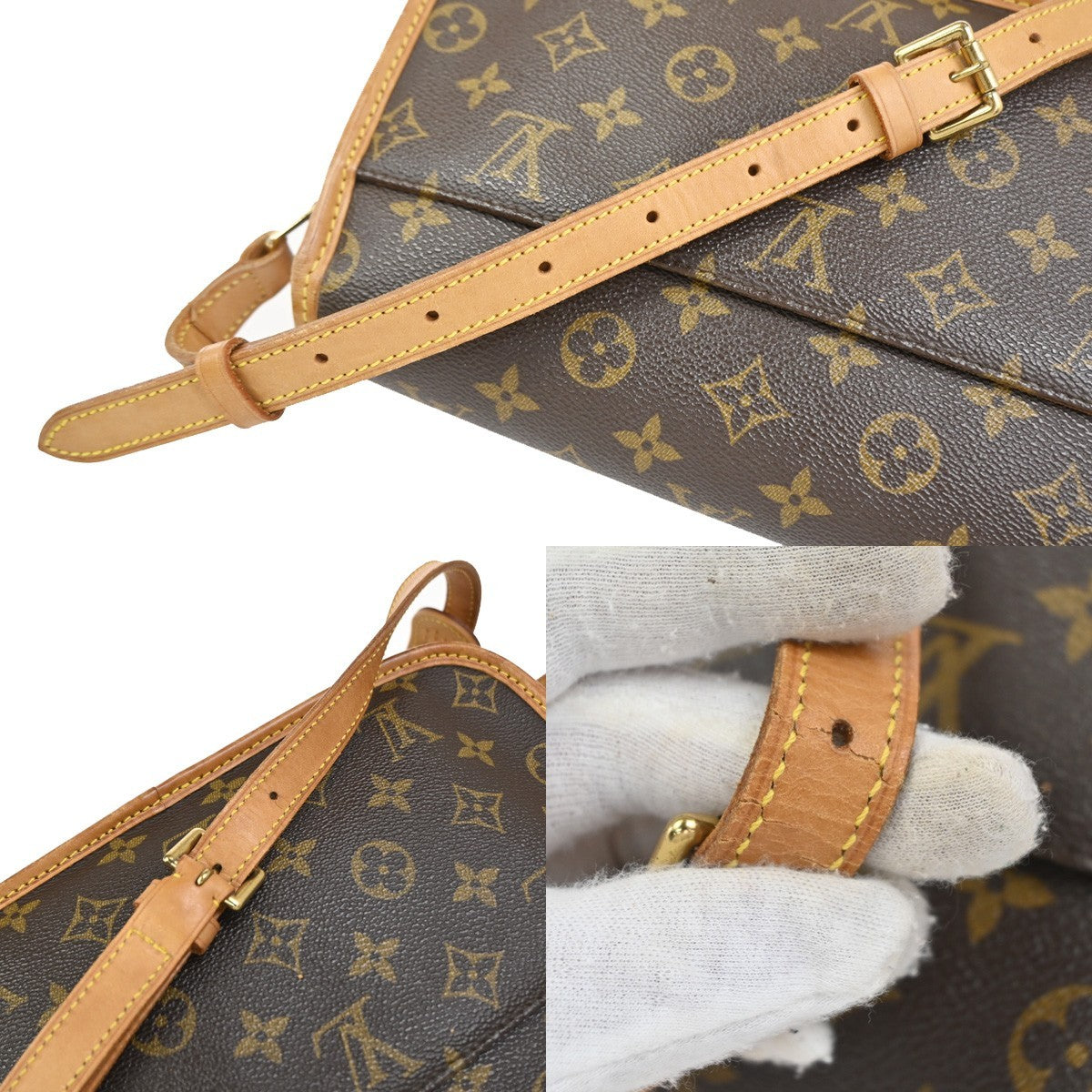 LOUIS VUITTON Sologne Shoulder Bag Monogram Leather Brown France M42250 59CA915