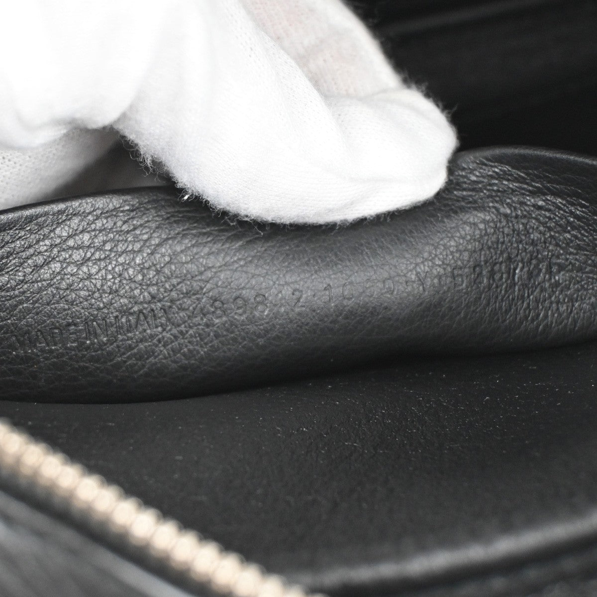 BALENCIAGA Logo Mini Shoulder Bag Hand Bag Leather Black Italy 77RF487