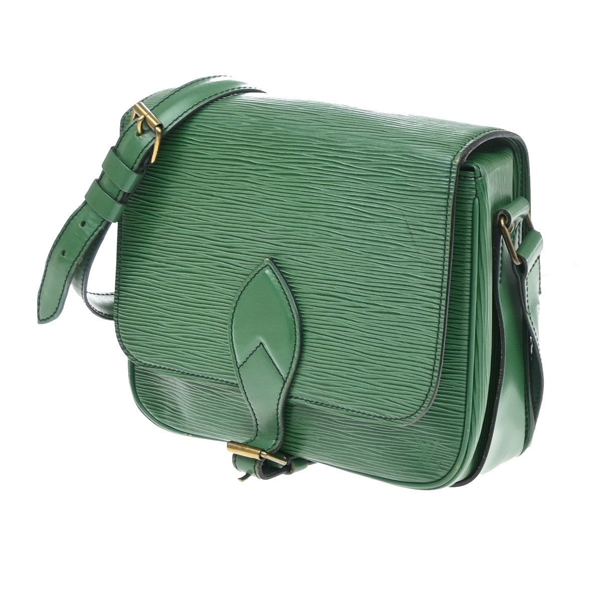 LOUIS VUITTON LV Cartouchiere MM Shoulder Bag Epi Leather Green M52244 80SA155