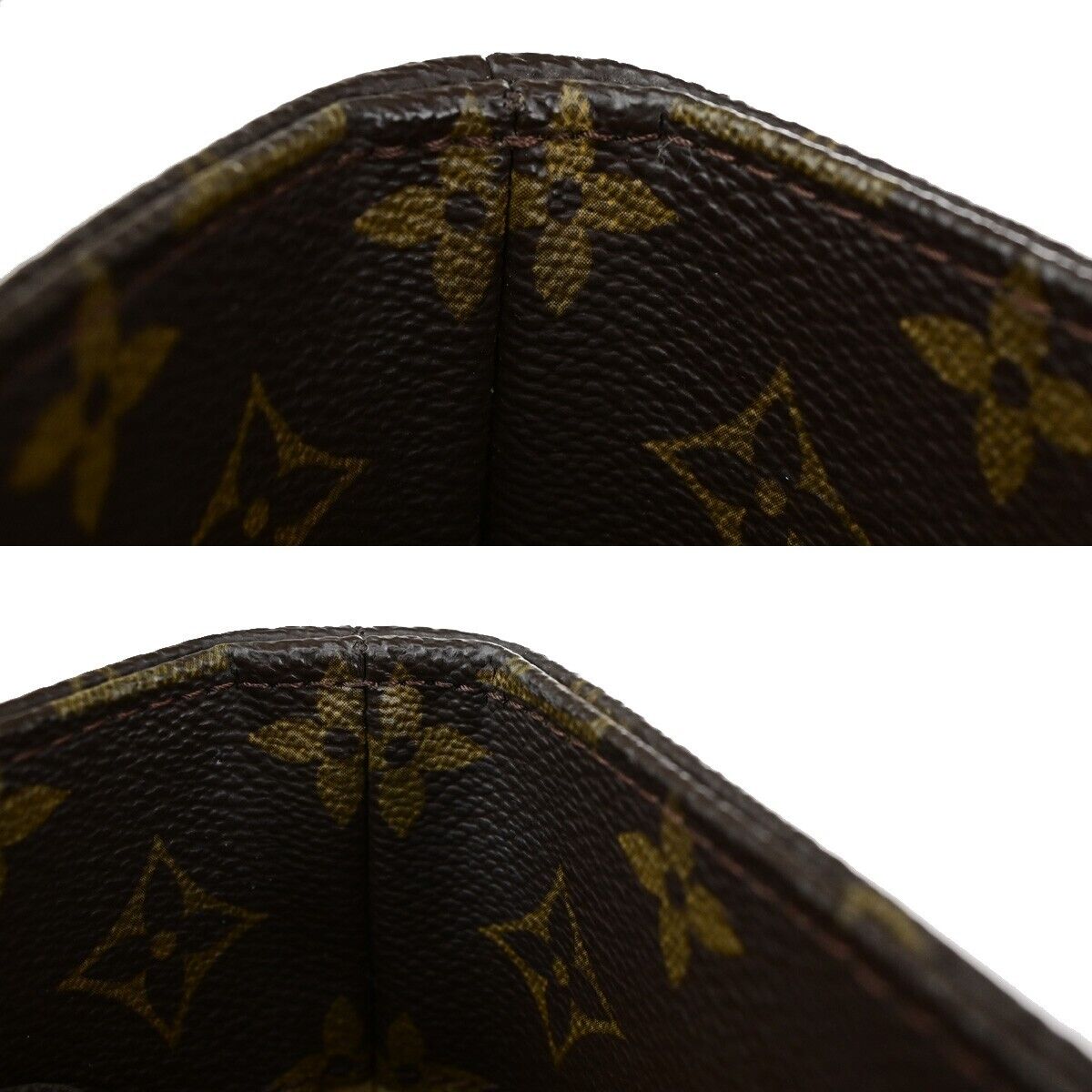 LOUIS VUITTON Logo Luco Shoulder Tote Bag Monogram Leather Brown M51155 84ED409