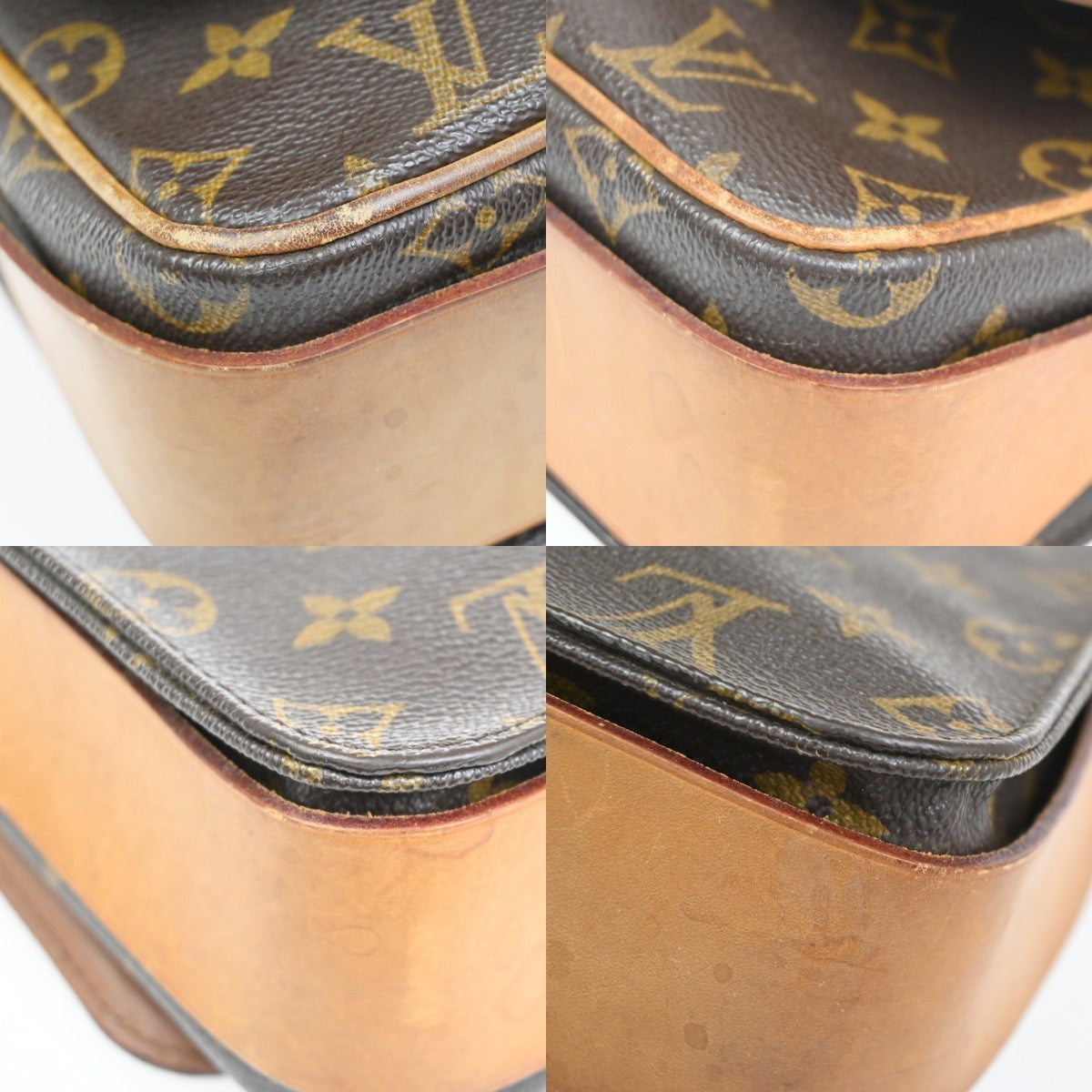 LOUIS VUITTON Cartouchiere GM Shoulder Bag Monogram Leather Brown M51252 32CA686