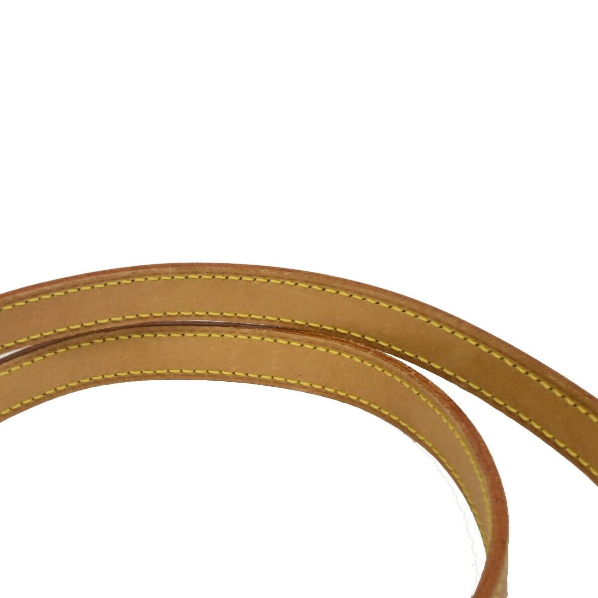 LOUIS VUITTON Logo Shoulder Strap Leather Brown Gold Bag Accessory 67FB297