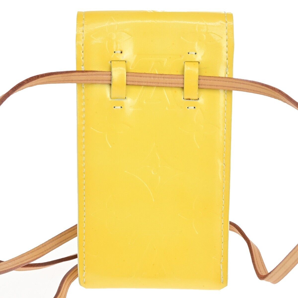 LOUIS VUITTON Walker Shoulder Bag Monogram Vernis Leather Yellow M91074 69SJ178