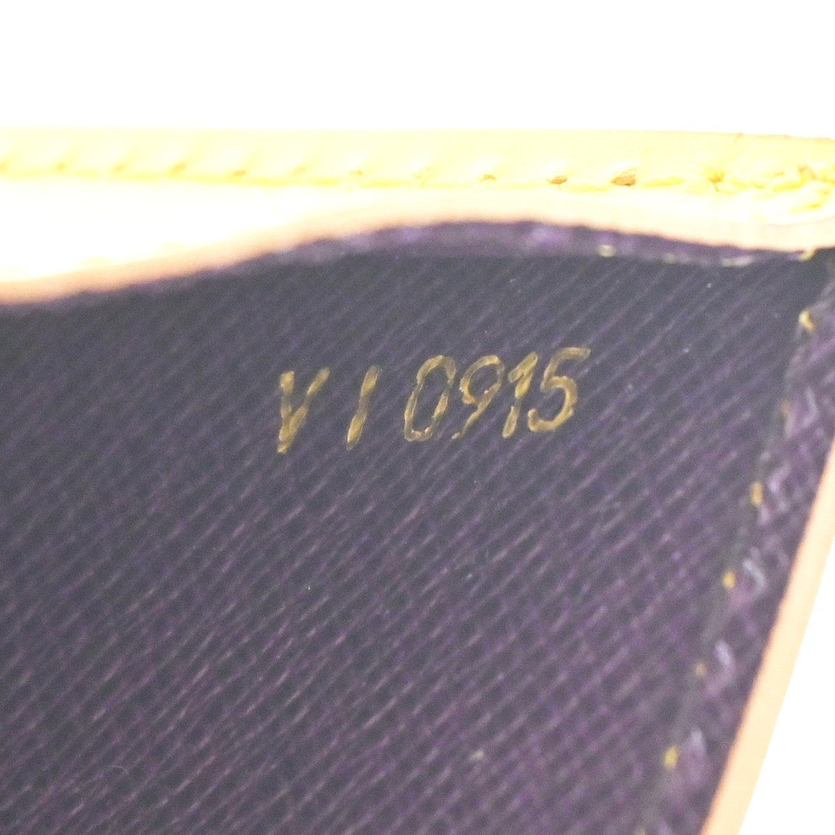LOUIS VUITTON LV Logo Art Deco Clutch Hand Bag Epi Leather Yellow M52639 05KP509