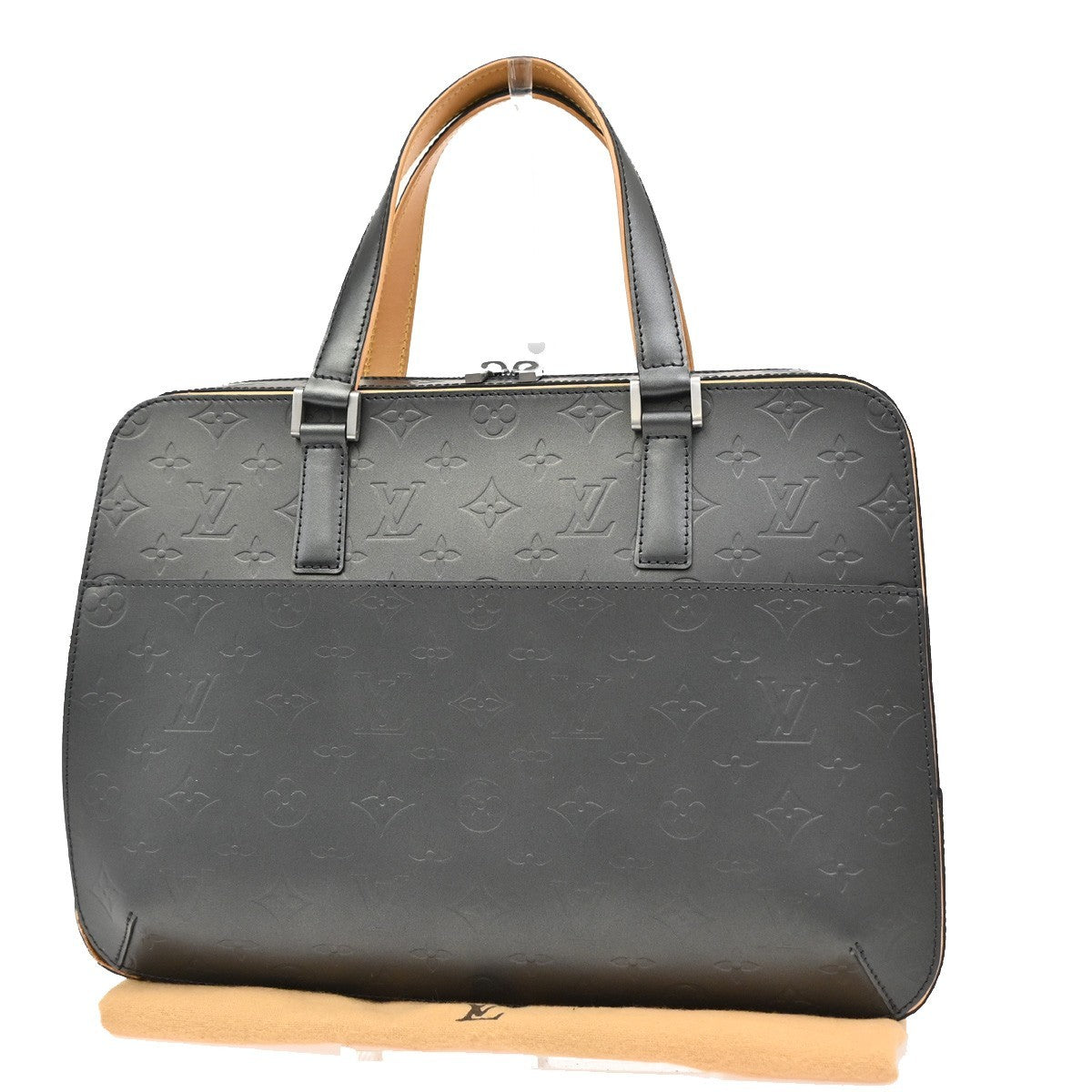 LOUIS VUITTON Malden Hand Tote Bag Monogram Mat Leather Black M55132 84KB365