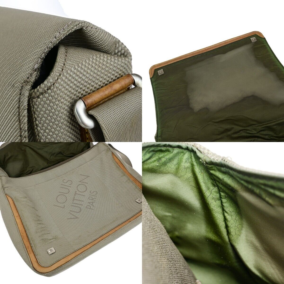 LOUIS VUITTON Damier Jean Messager Leather Shoulder Bag Canvas M93030 69ED325