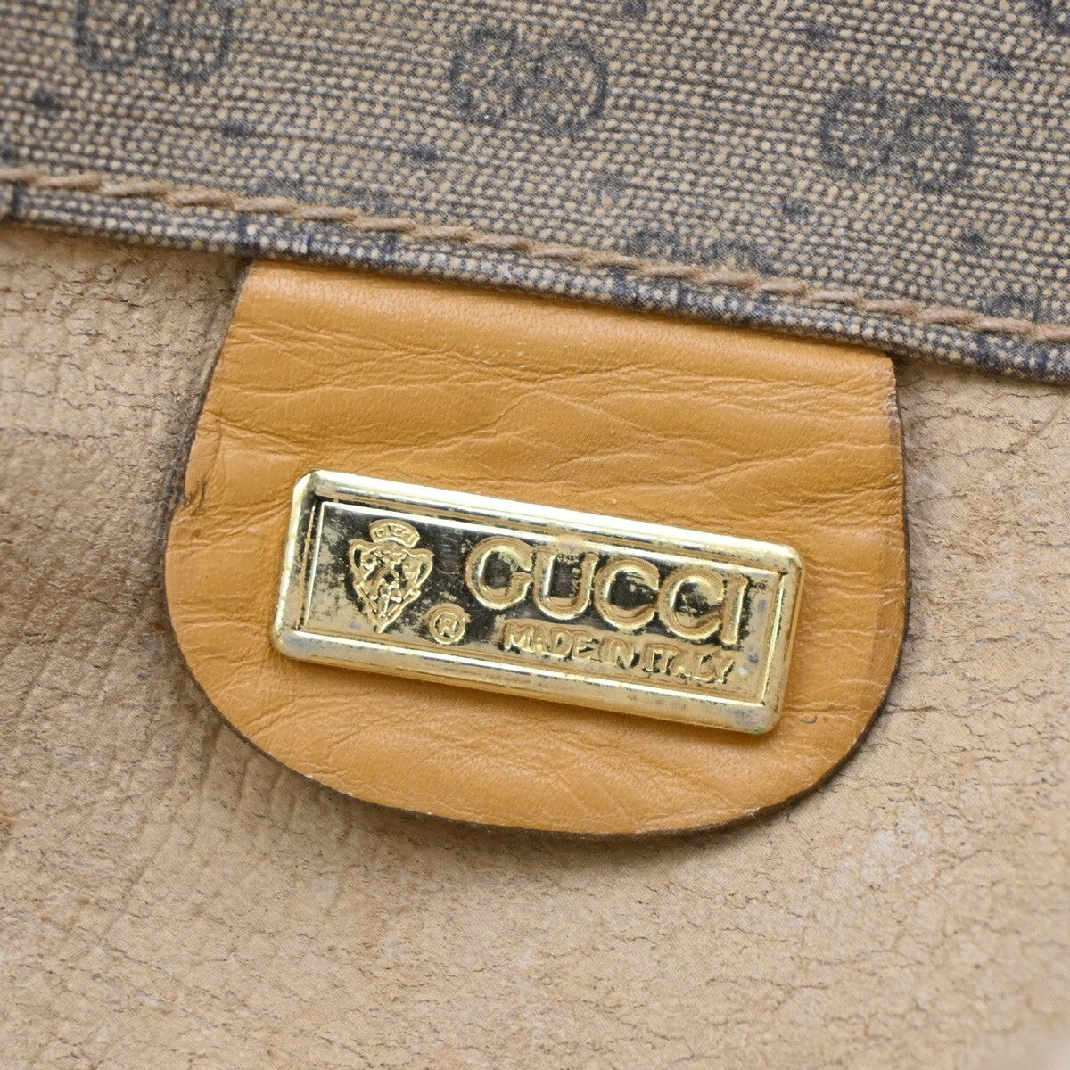 GUCCI Micro GG Pattern Clutch Hand Bag PVC Leather Brown Made In Italy 04EE282