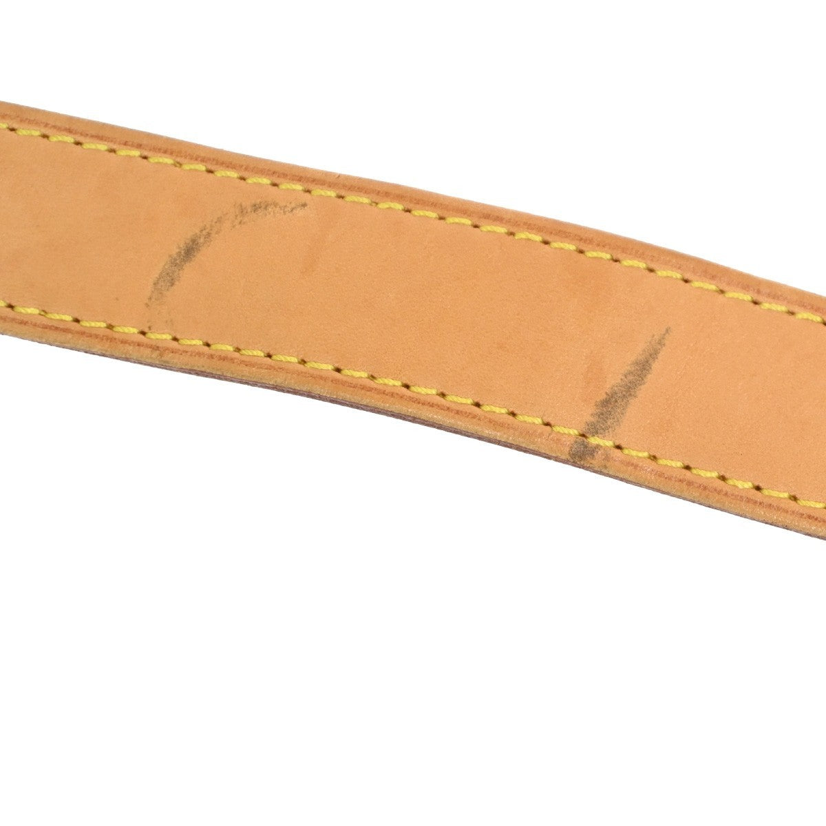 LOUIS VUITTON LV Logo Shoulder Bag Strap Leather Brown GHW 61MA604