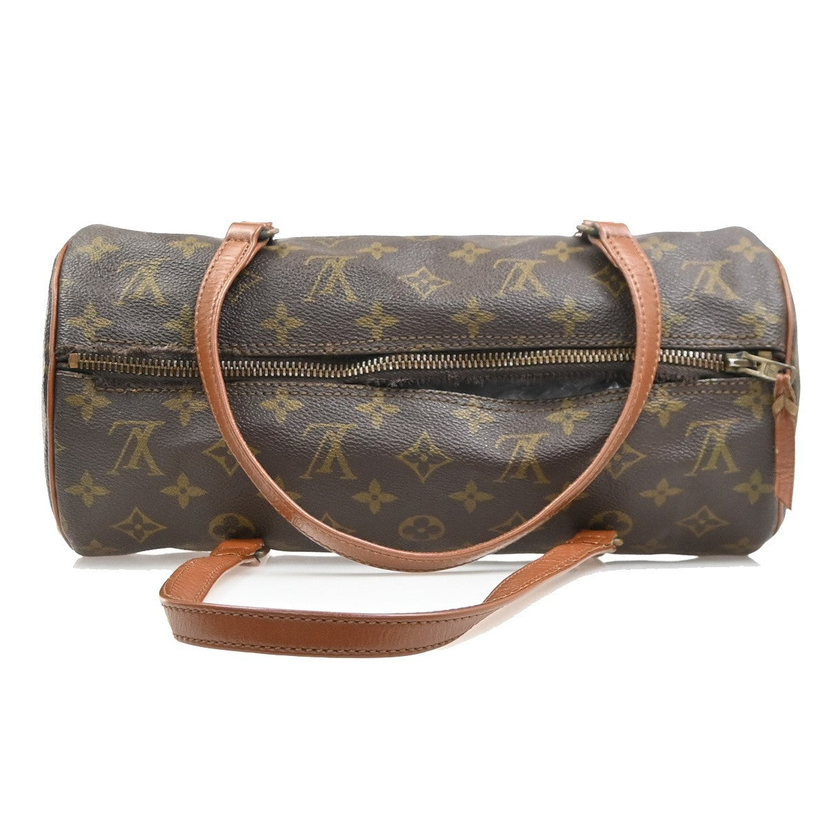 LOUIS VUITTON Logo PAPILLON 30 Hand Bag Monogram Leather Brown M51365 62MA486