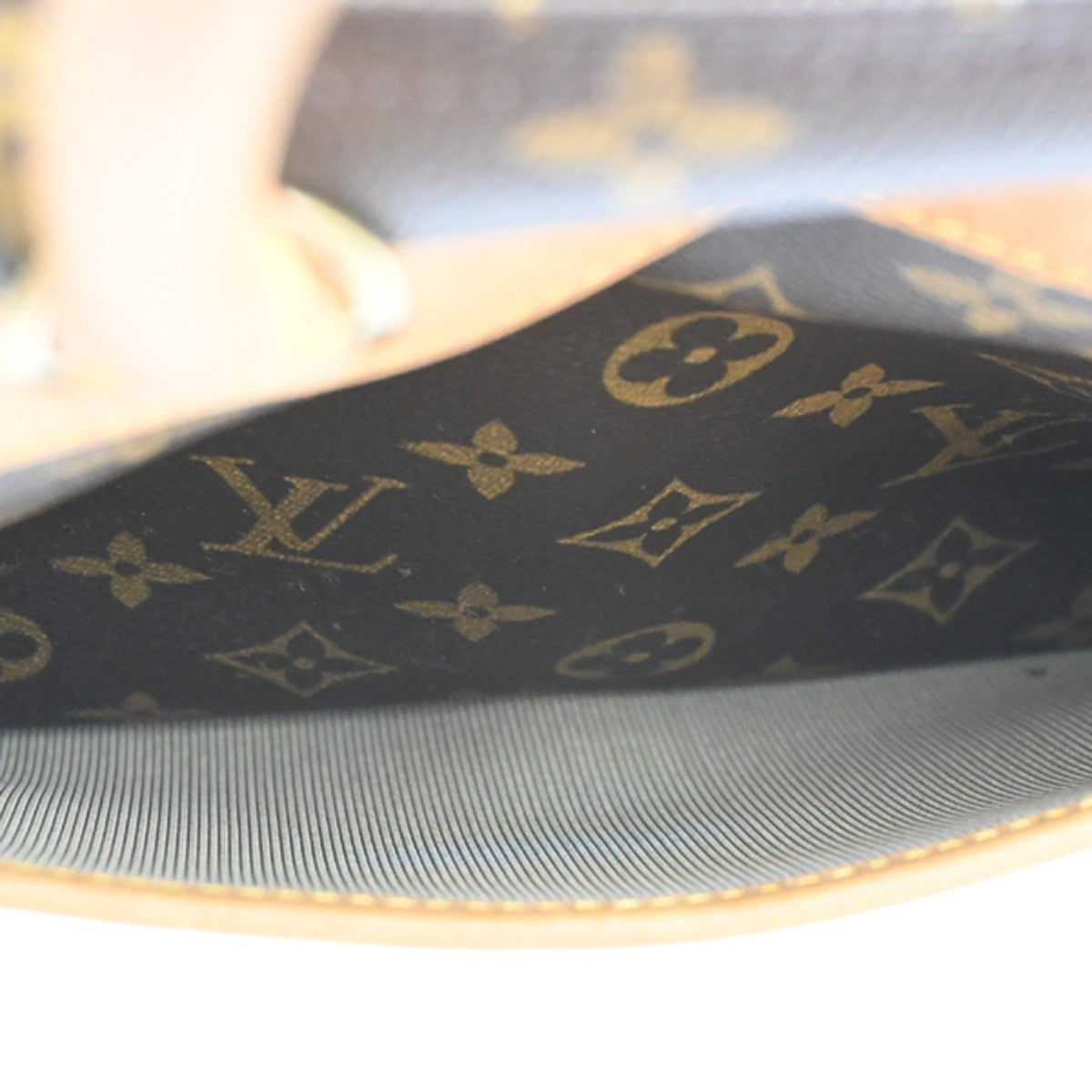 LOUIS VUITTON LV Logo Deauville Hand Bag Monogram Leather Brown M47270 97ZA035