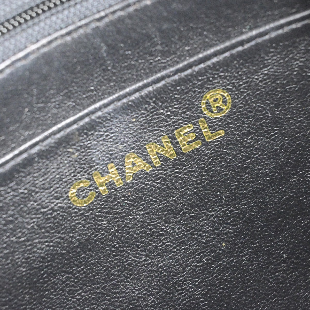 CHANEL CC Logo Velvet Chain Shoulder Bag Suede Leather Black Vintage 683RK554