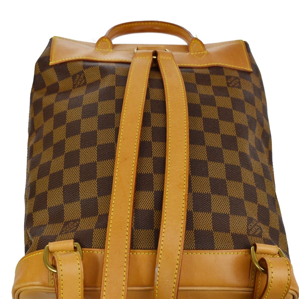 LOUIS VUITTON Logo Arlequin Backpack Bag Damier Ebene Brown N99038 50ED288