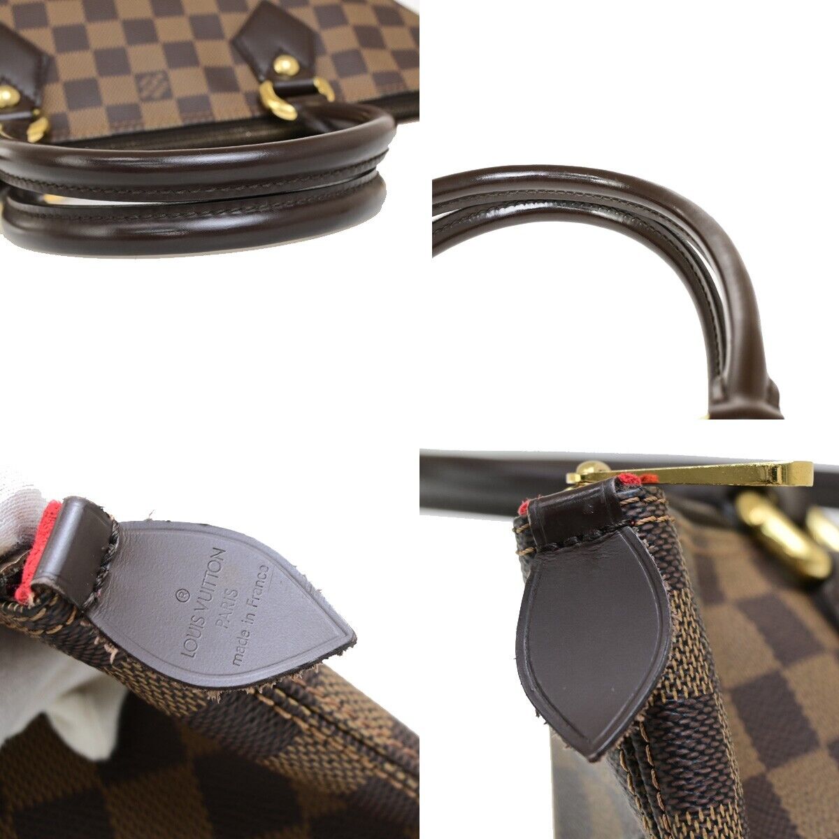 LOUIS VUITTON Saleya PM Hand Bag Damier Ebene Leather Brown N51183 52FB181