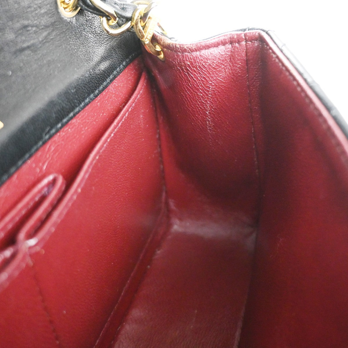 CHANEL CC Mini Matelasse Chain Shoulder Bag Leather Black GHW Vintage 385RL426