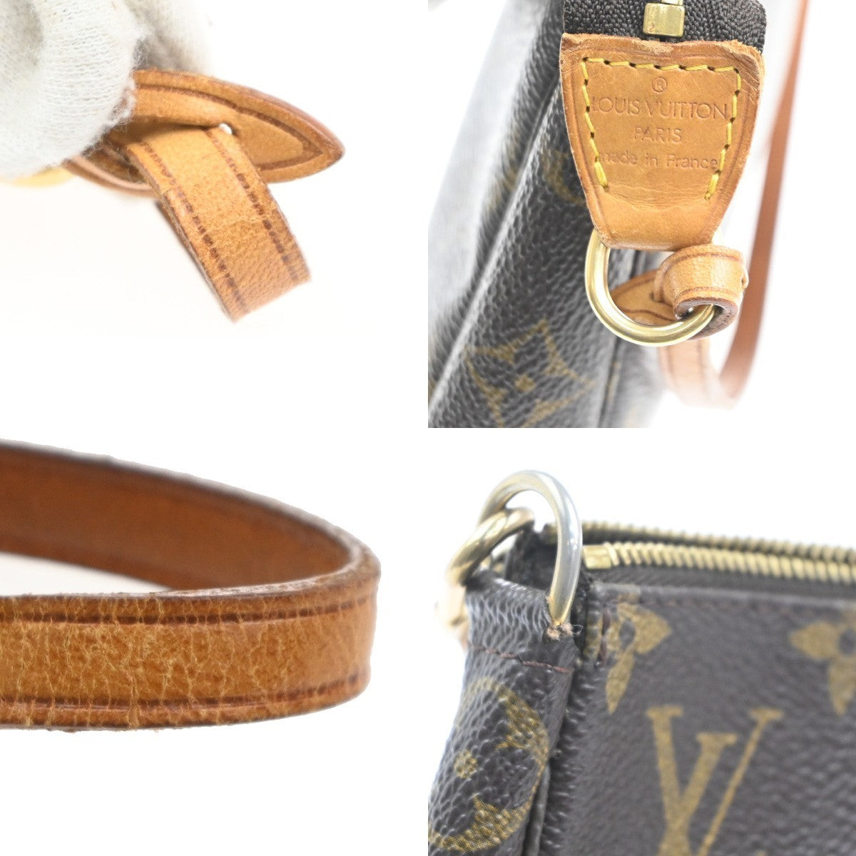 LOUIS VUITTON Pochette Accessoires Hand Bag Monogram Leather BN M51980 16MA237