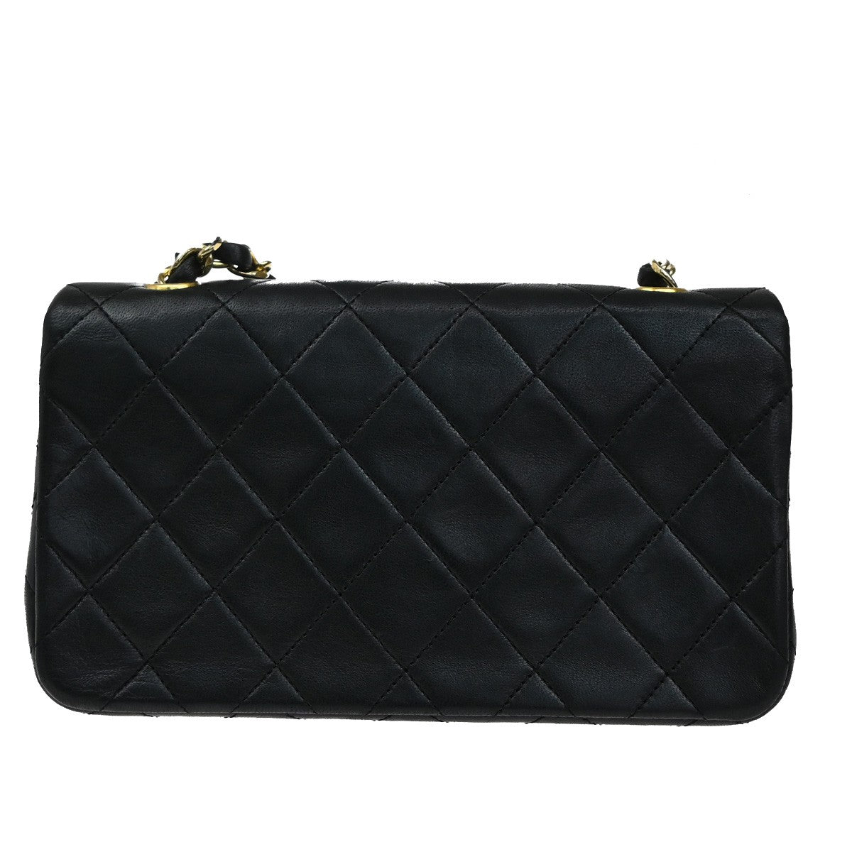 CHANEL CC Mini Matelasse Chain Shoulder Bag Leather Black GHW Vintage 385RL426