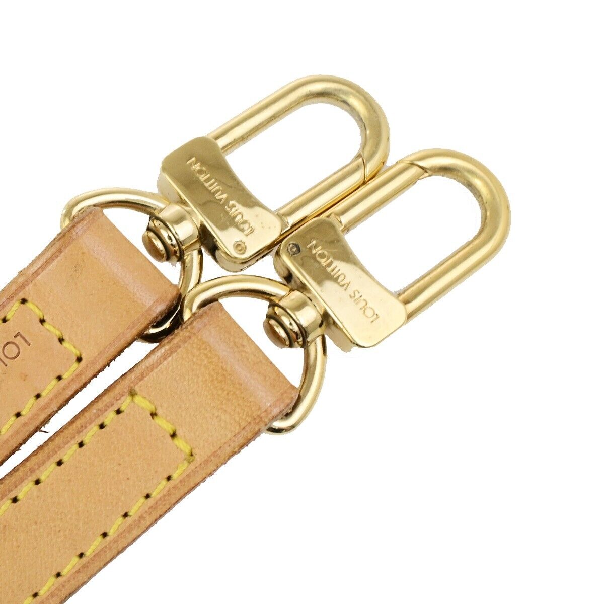 LOUIS VUITTON Shoulder Strap Leather Brown Gold France Bag Accessory 67FB298