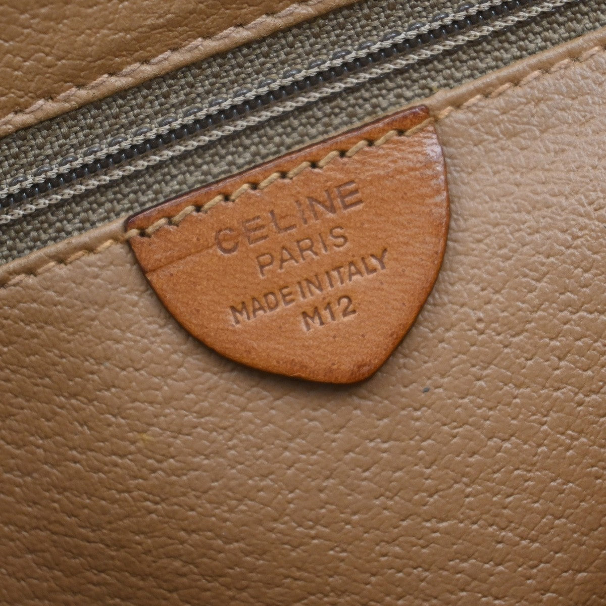 CELINE Logo Macadam Pattern Shoulder Bag PVC Leather Brown GHW Italy 63KB327