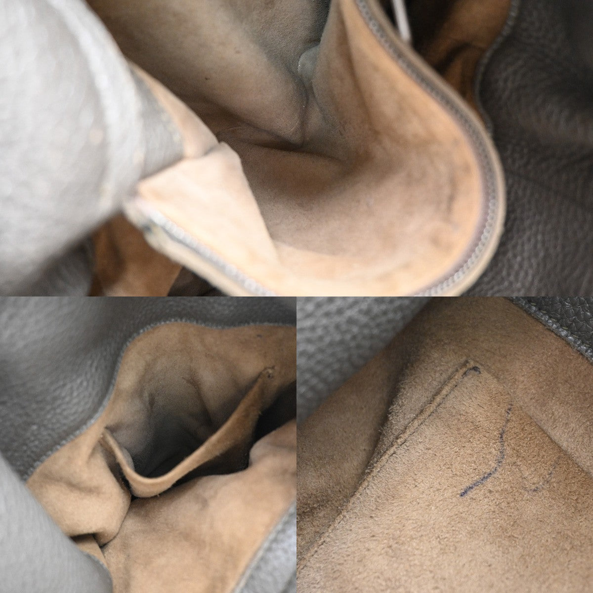 BOTTEGA VENETA Logo Hobo Shoulder Hand Bag Leather Gray Italy 31KB181