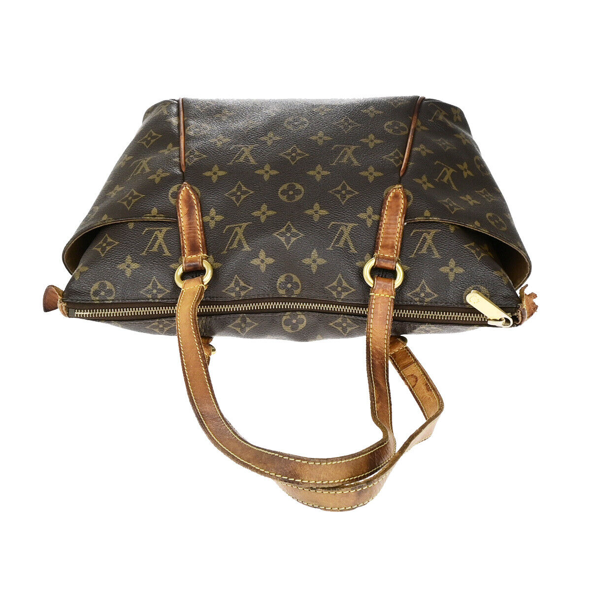 LOUIS VUITTON Logo Totally PM Shoulder Bag Monogram Leather Brown M56688 38YG508