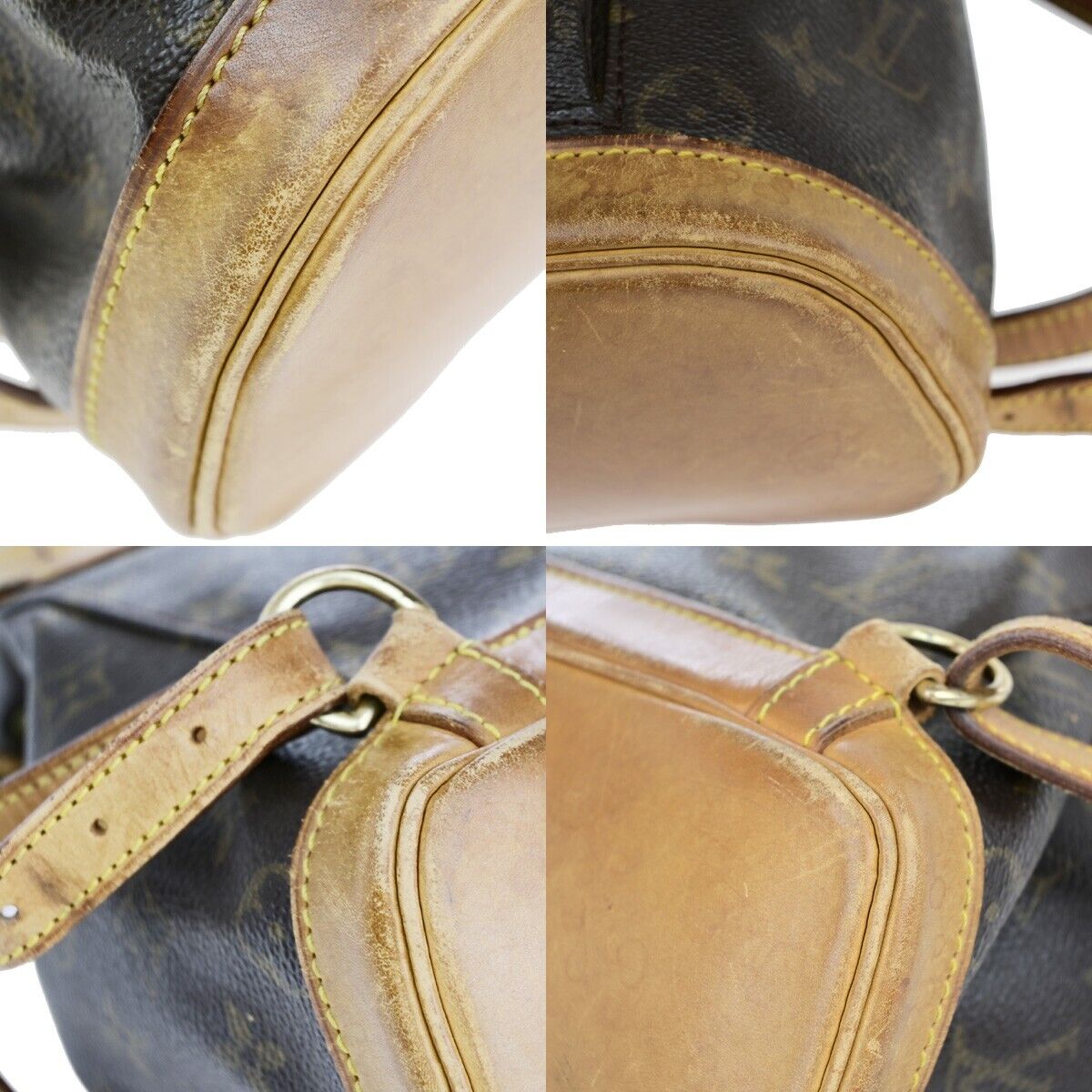 LOUIS VUITTON Mini Montsouris Backpack Bag Monogram Leather Brown M51137 70EB471