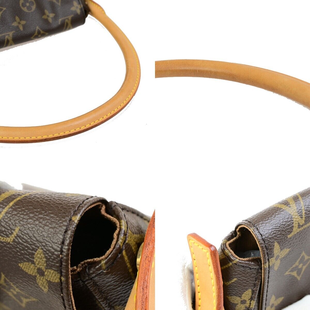 LOUIS VUITTON Mini Looping Hand Bag Monogram Leather Brown France M51147 50KA470