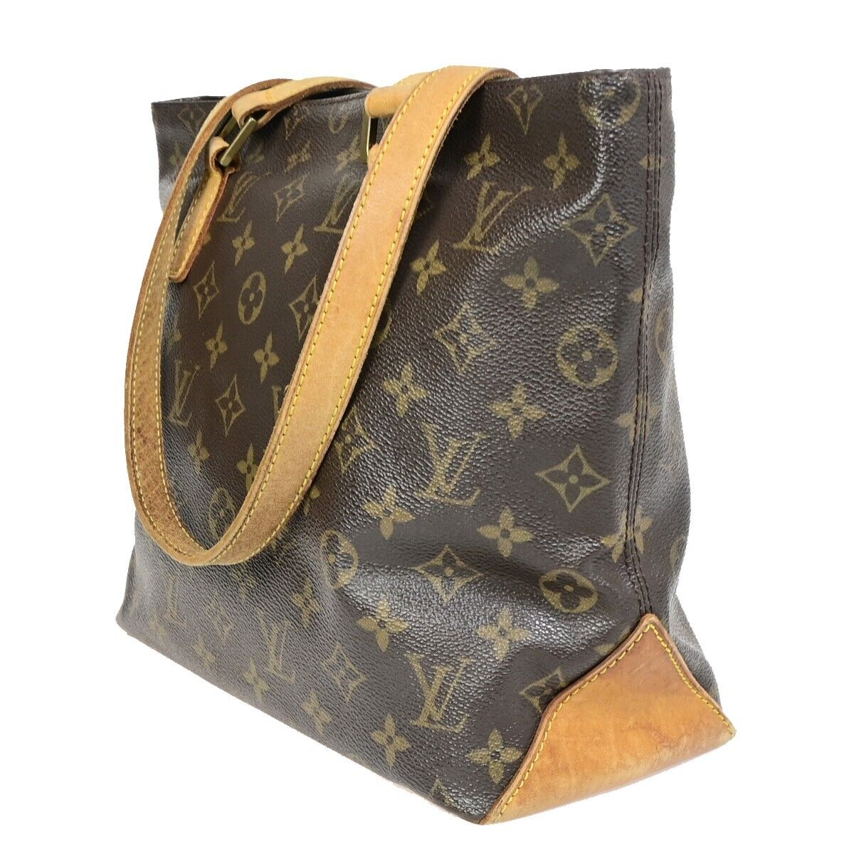 LOUIS VUITTON Cabas Piano Shoulder Bag Monogram Leather Brown M51148 38EB654