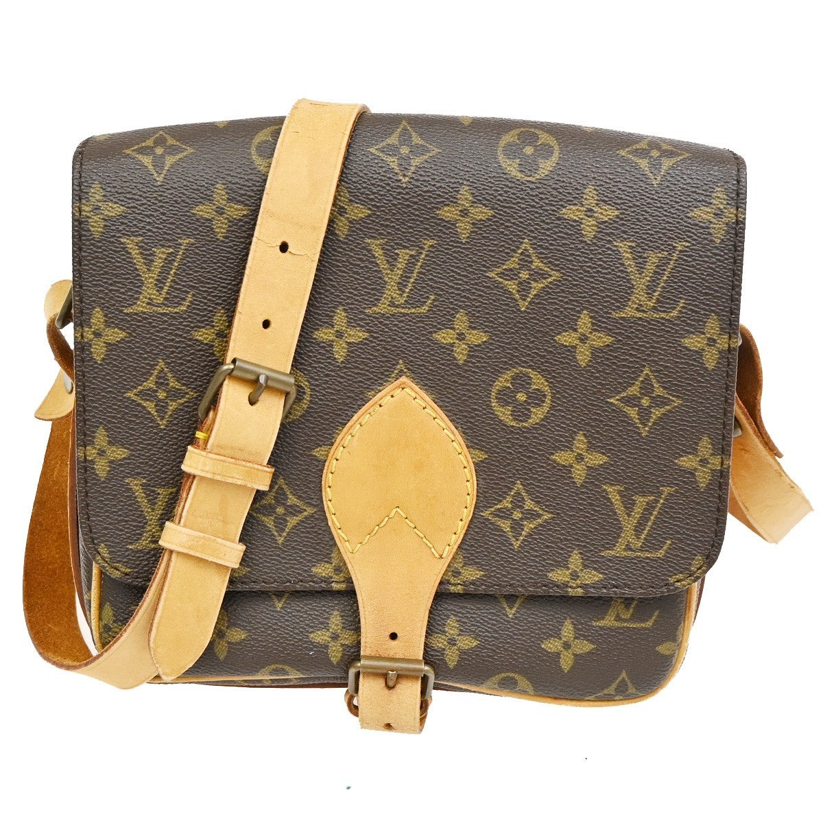 LOUIS VUITTON Cartouchiere MM Shoulder Bag Monogram Leather Brown M51253 83TA119