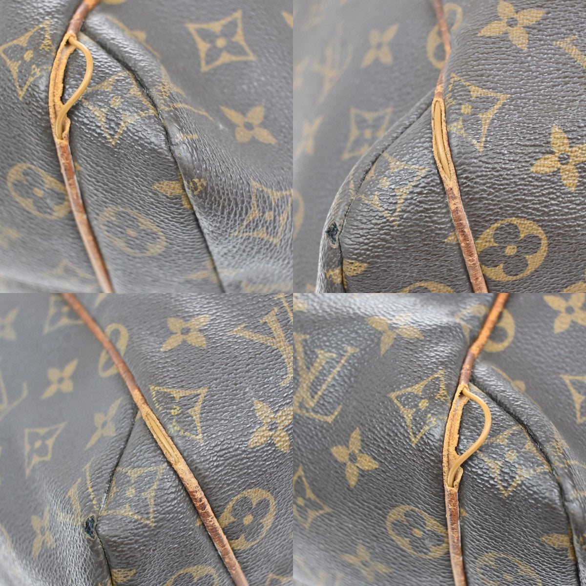 LOUIS VUITTON Logo Totally MM Shoulder Bag Monogram Leather Brown M56689 67YH190