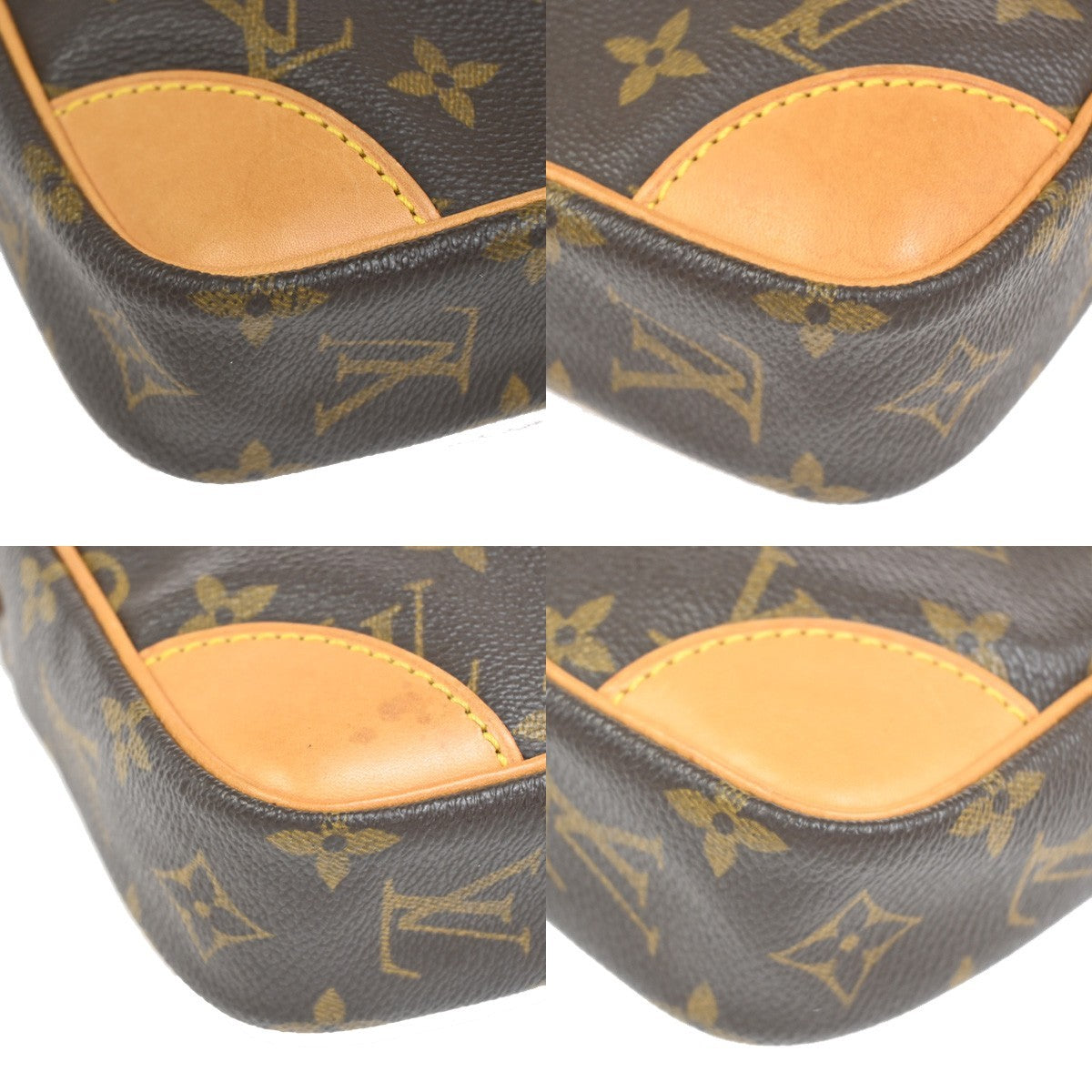 LOUIS VUITTON Danube Shoulder Bag Monogram Leather Brown France M45266 84KC730
