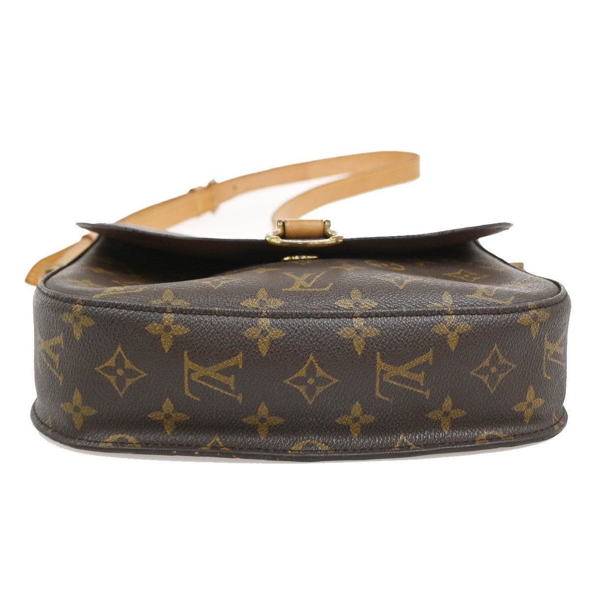 LOUIS VUITTON Saint Cloud GM Shoulder Bag Monogram Leather Brown M51242 86SA034