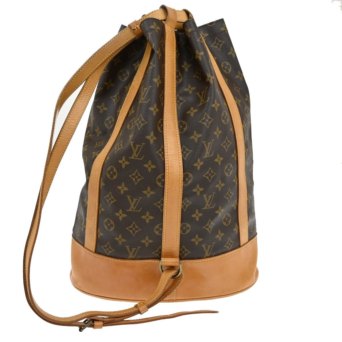 LOUIS VUITTON LV Randonnee GM Shoulder Bag Monogram Leather Brown M42244 85KB594