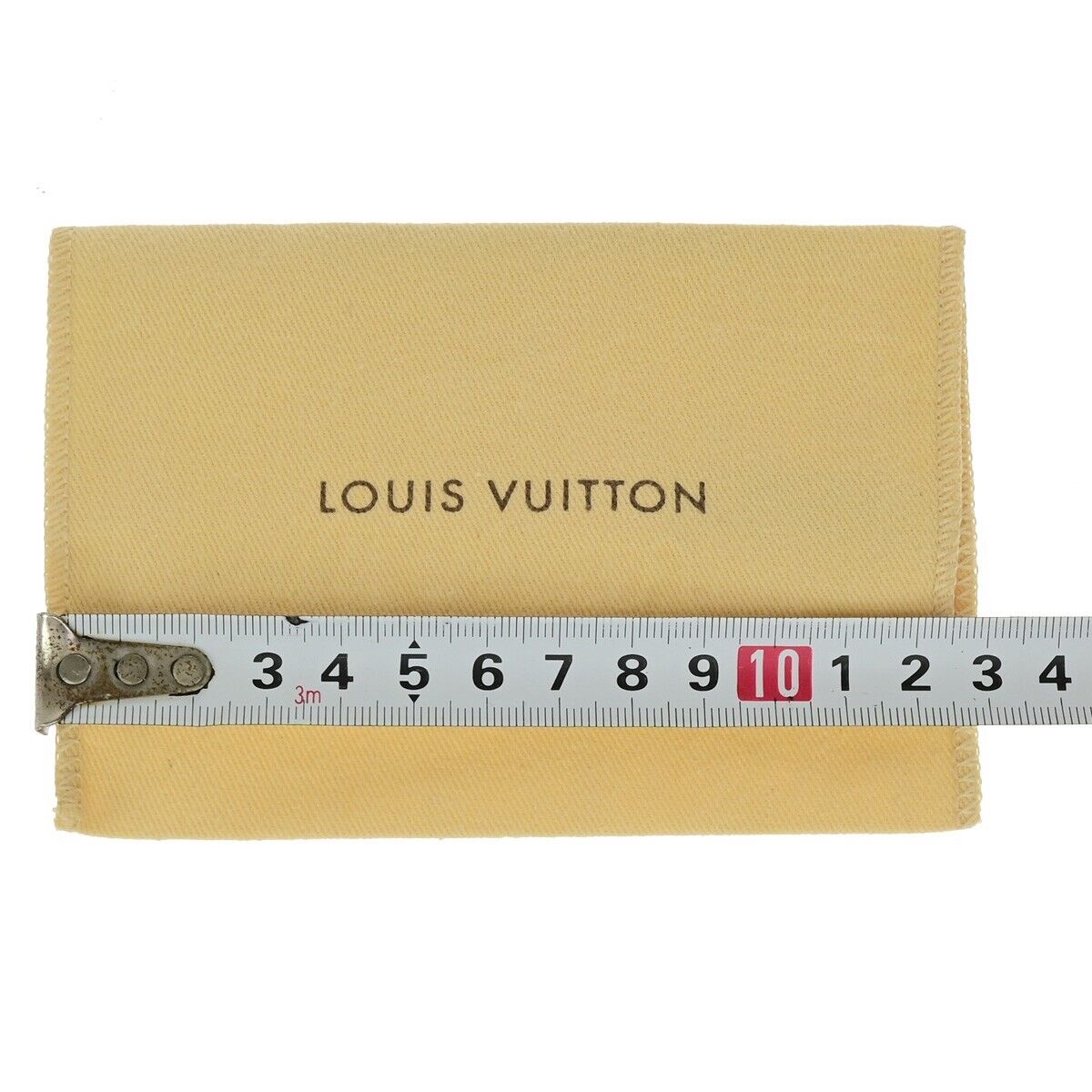 LOUIS VUITTON Logo 10 Set Dust Bag Drawstring Canvas Cotton Beige Brown 02EB533