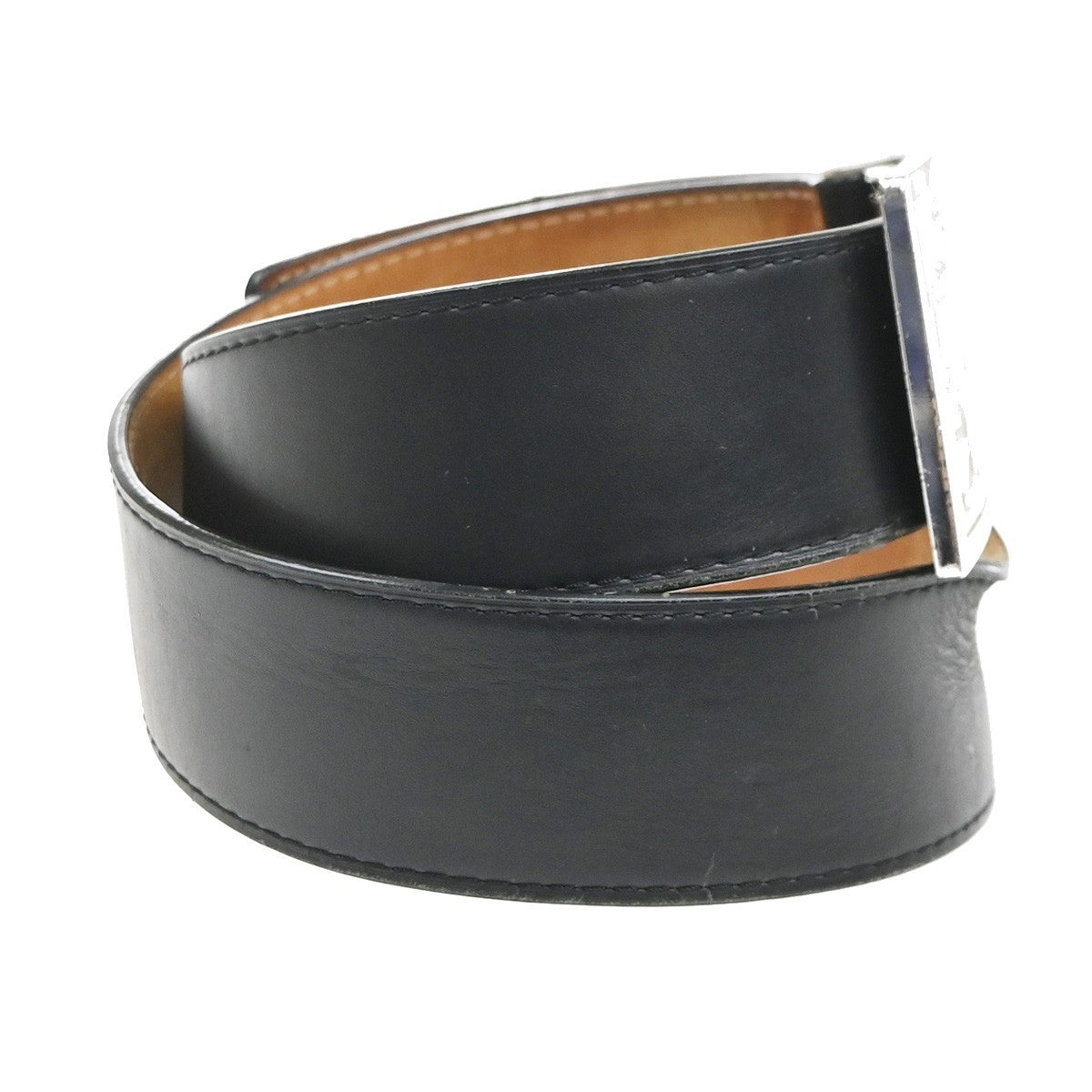 LOUIS VUITTON Ceinture Jeans Buckle Belt 80/32 Leather BK SR Spain M6812 63KC996