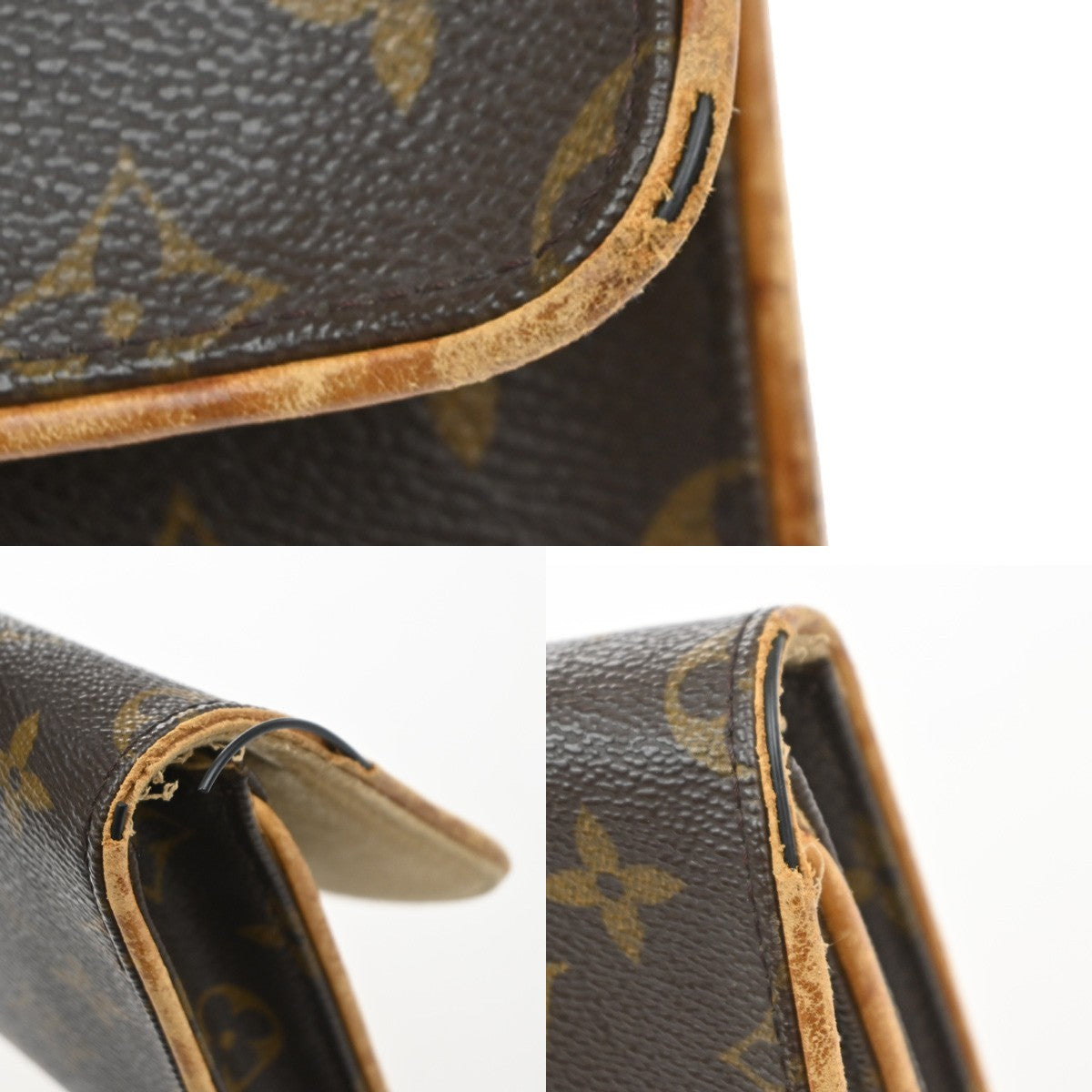 LOUIS VUITTON Pochette Twin GM  Clutch Bag Monogram Brown M51852 01SA038
