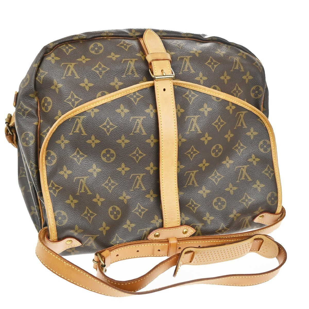LOUIS VUITTON Saumur 35 Shoulder Bag Monogram Leather BN France M42254 85TA558
