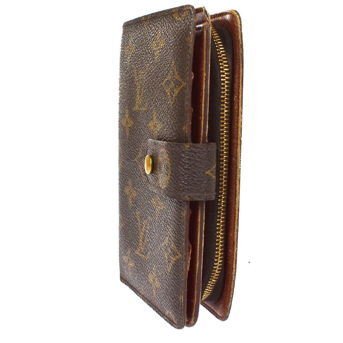 LOUIS VUITTON Porte Papier Zip Bifold Wallet Monogram Leather BN M61207 67GA646