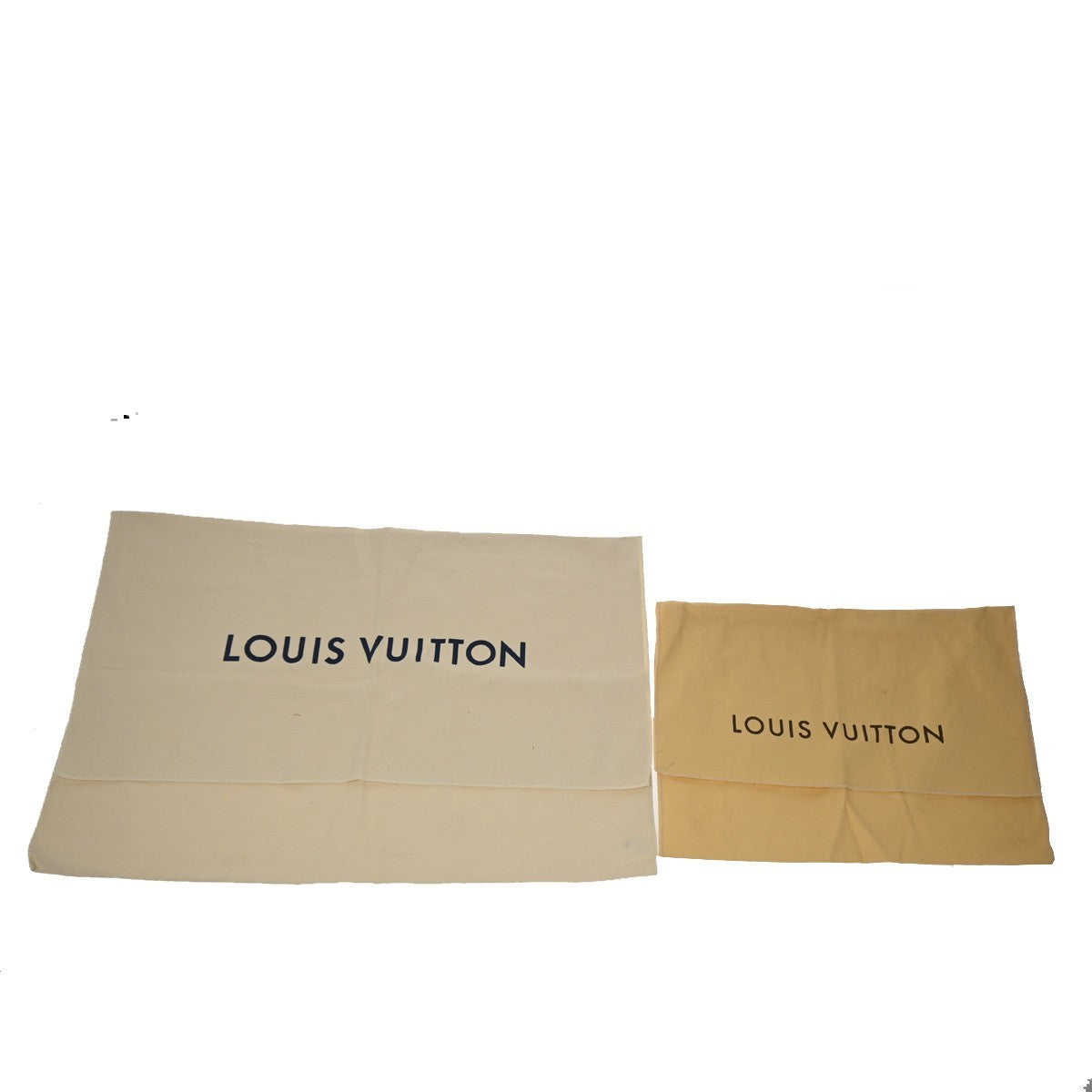 LOUIS VUITTON Logo 10 Set Drawstring Dust Bag Canvas Cotton Beige Brown 09YH866