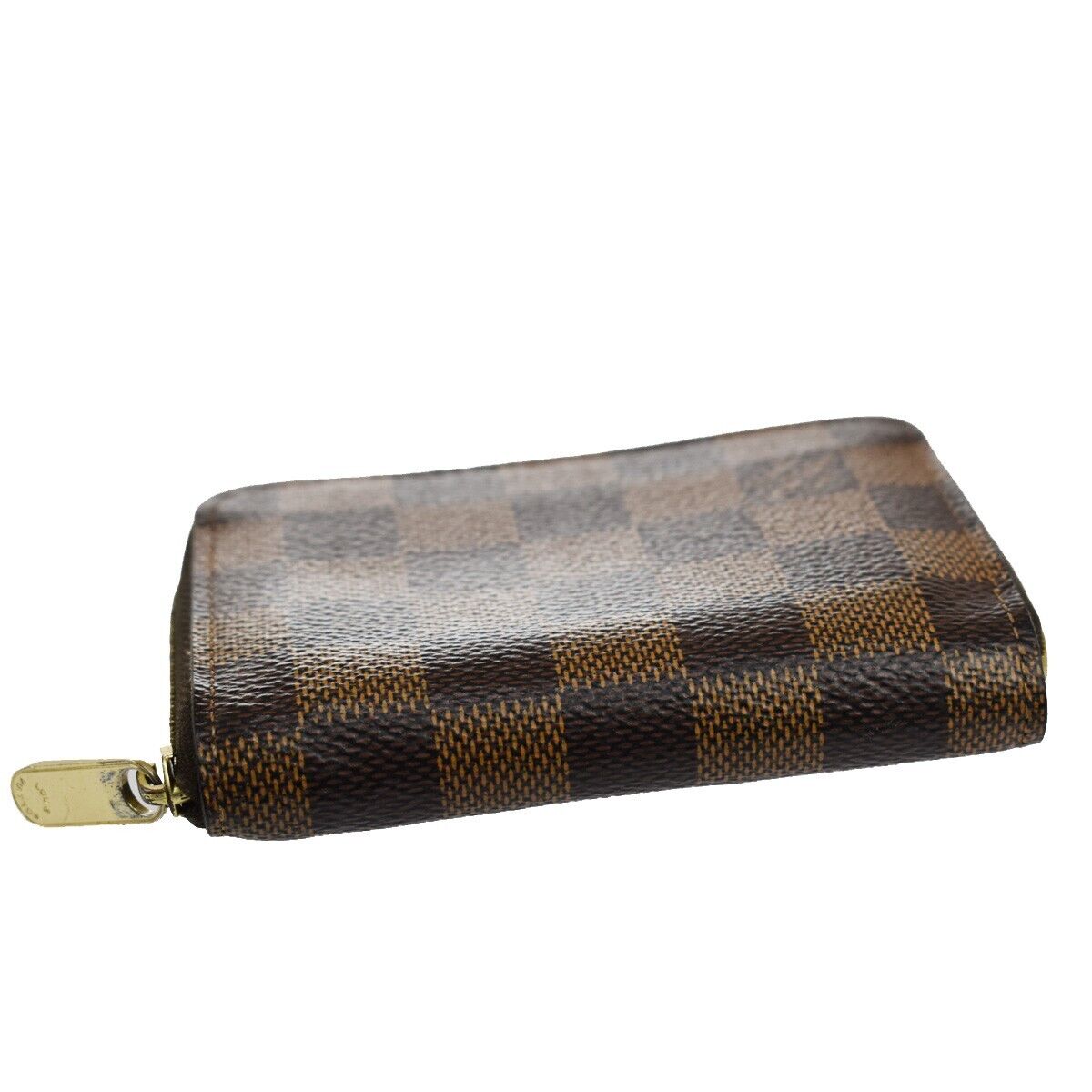 LOUIS VUITTON Zippy Coin Purse Wallet Bifold Damier Ebene Leather N63070 32RC362