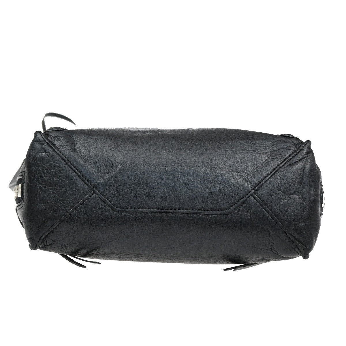 BALENCIAGA Paper Mini 2Way Shoulder Hand Bag Mirror Leather Black SHW 46RL525