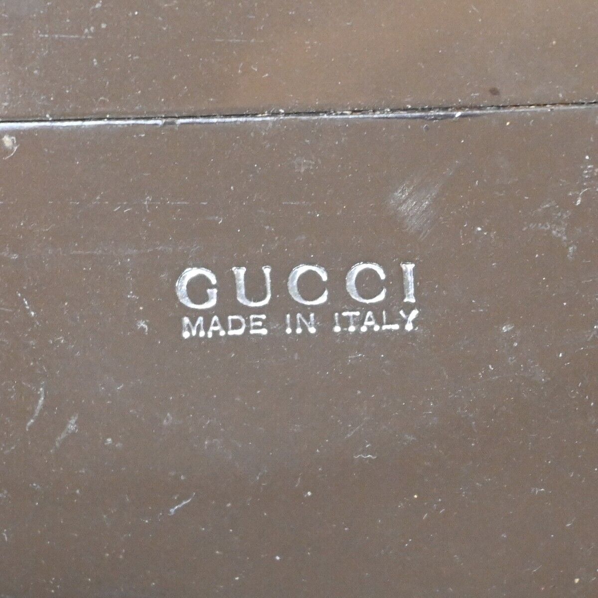 GUCCI Logo Bamboo Mini 2Way Shoulder Hand Bag Canvas Leather Khaki Italy 05HB244