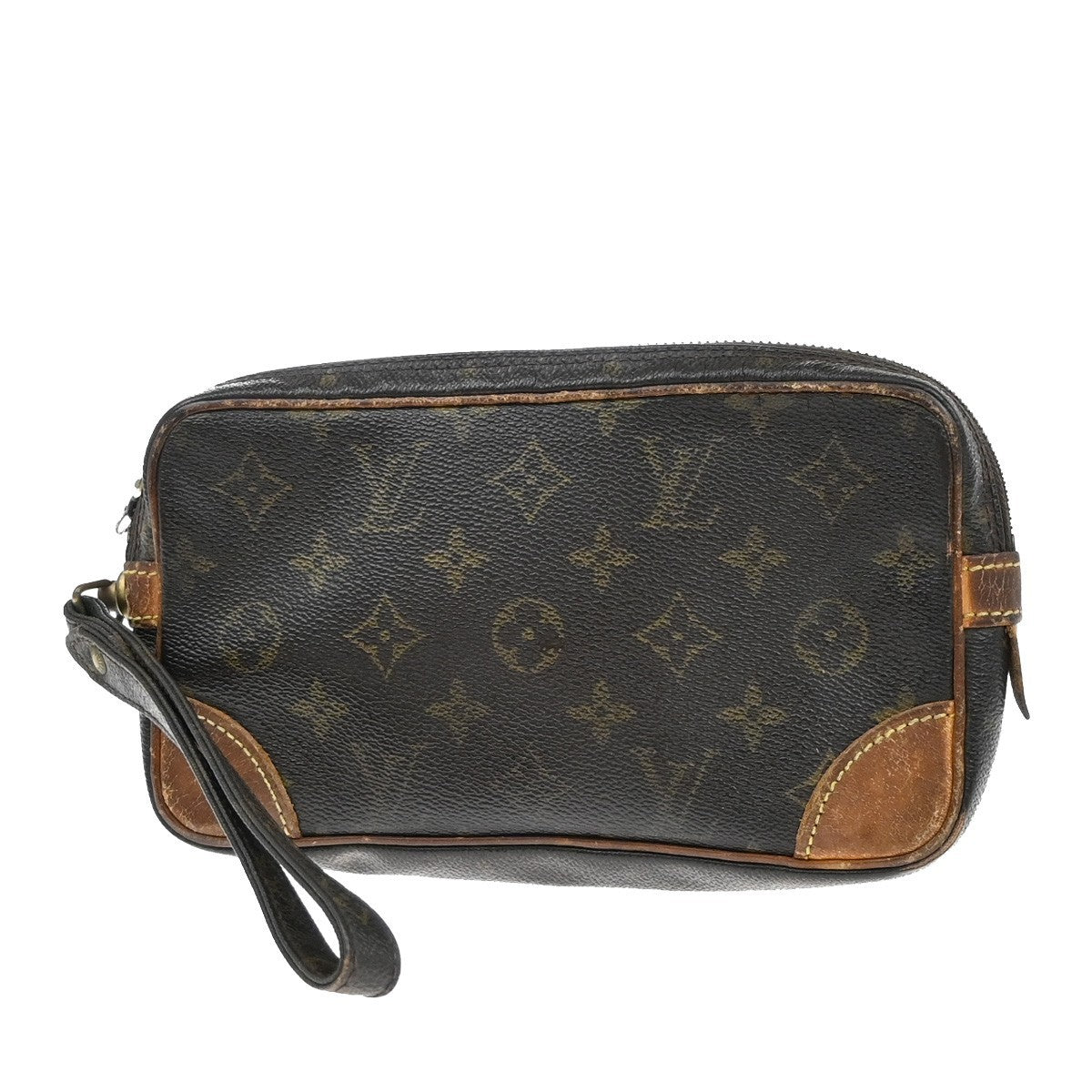 LOUIS VUITTON Marly Dragonne PM Clutch Hand Bag Monogram Leather M51827 01KB420