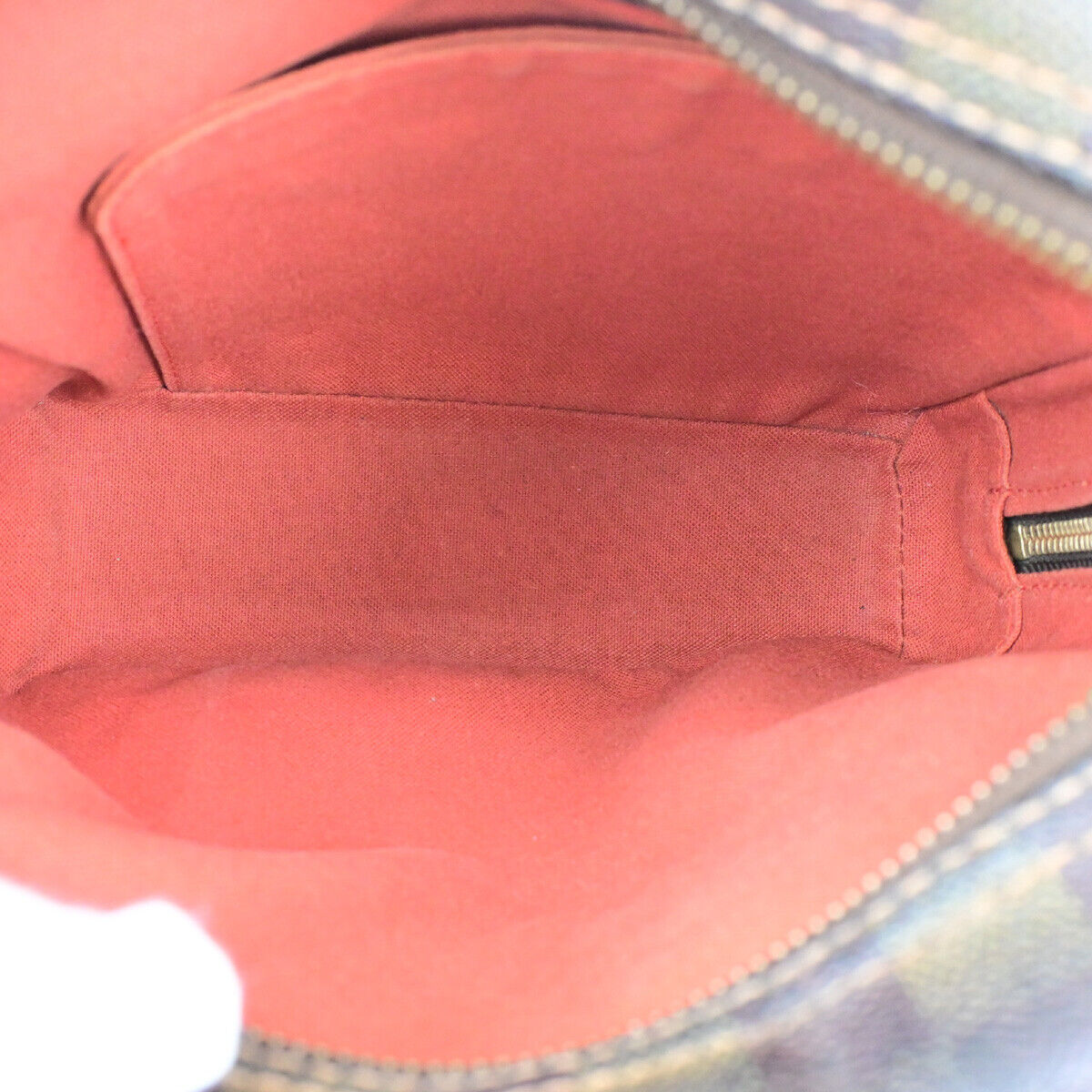 LOUIS VUITTON Olav PM Shoulder Bag Damier Ebene Leather Brown N41442 31YG510