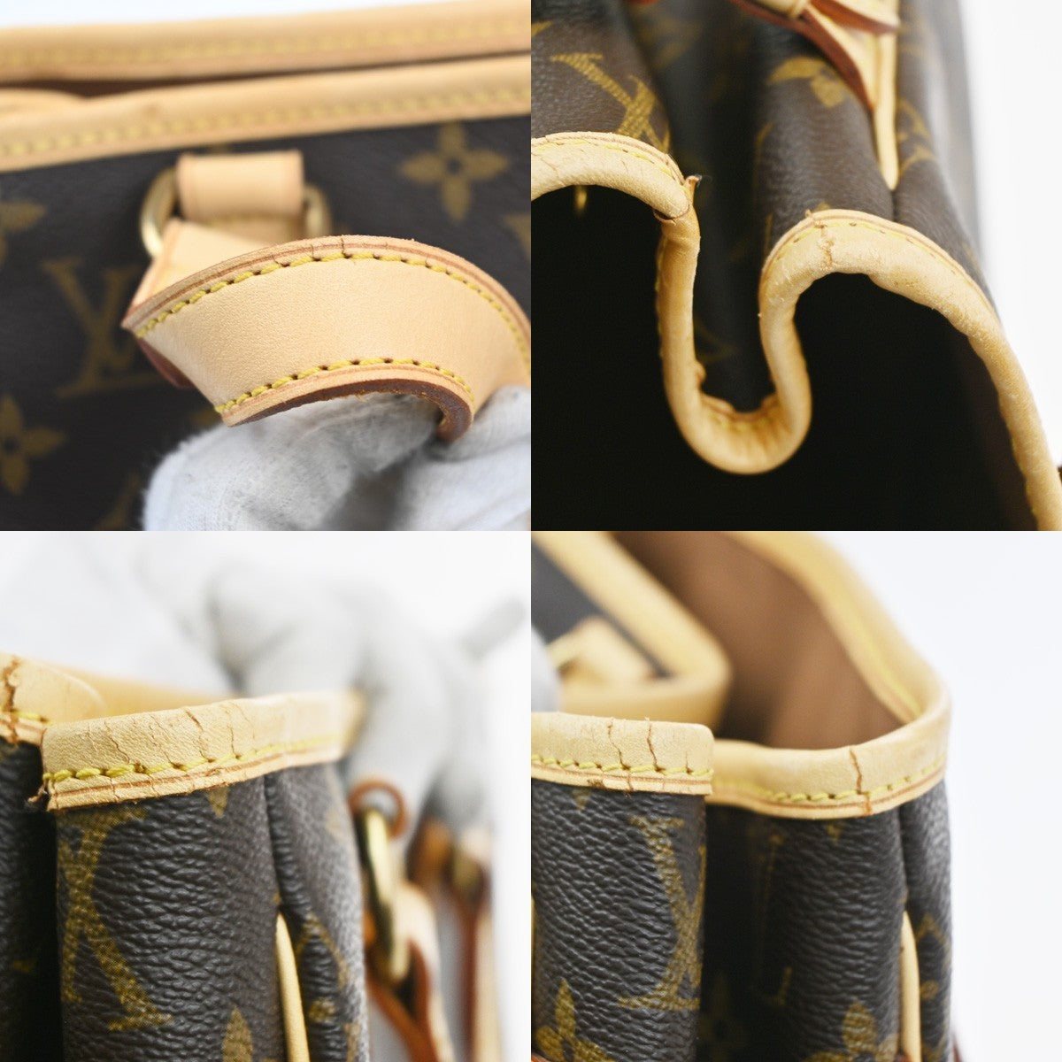 LOUIS VUITTON Batignolles Tote Hand Bag Monogram Leather Brown M51156 96MA205