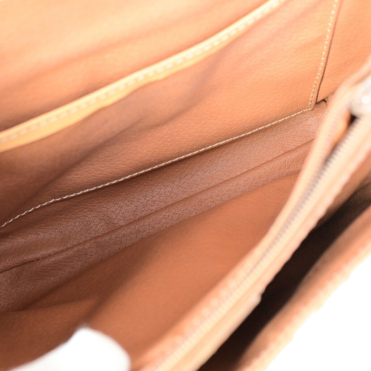 CELINE Logo Macadam Pattern Shoulder Bag PVC Leather Beige Italy 68EB396