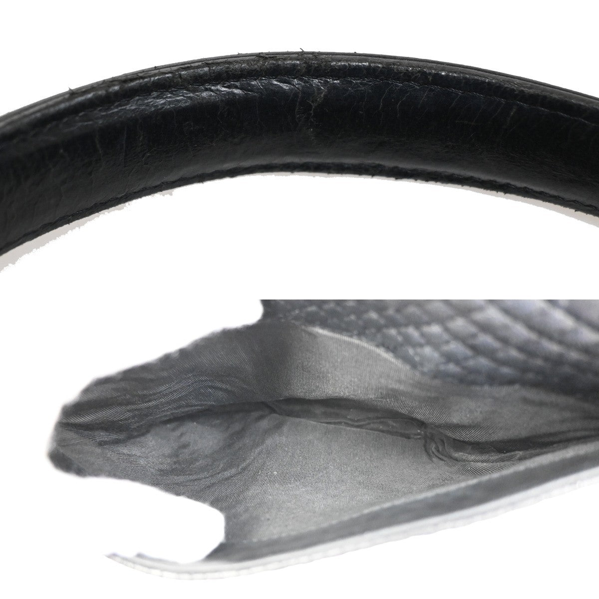 BALLY Logo Quilted Hand Bag Leather Black GHW Italy 02YH286