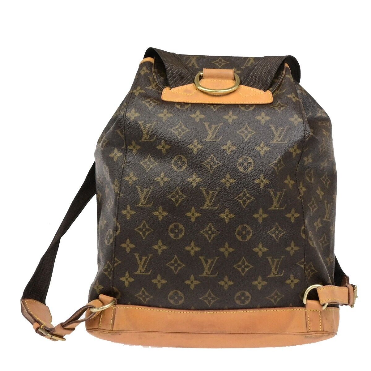 LOUIS VUITTON Montsouris GM Backpack Bag Monogram Leather Brown M51135 15ED904